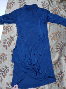 saree type top Blue Dress