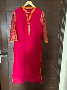 Rangmanch Dark Pink Colour Kurta (xl)