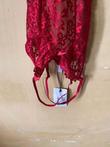 Red Lace Bodysuit
