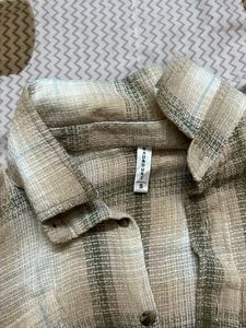 Plaid Oversized Button-Down Shirt