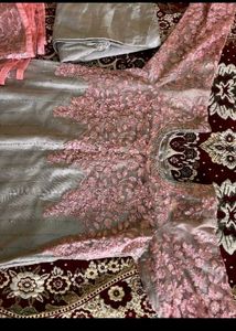 Pink &amp; Silver Embroidered Pakistani Suit