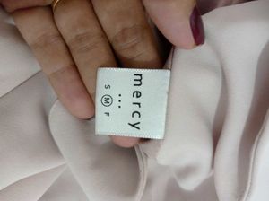 Pale Off White A-Line Midi Skirt