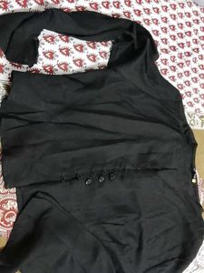 Black Button-Down Blouse