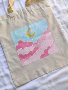 Cute Moon &amp; Clouds Tote Bag🌜💖
