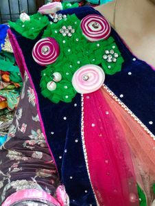 Flower Design Ready To Wear Saree 😍