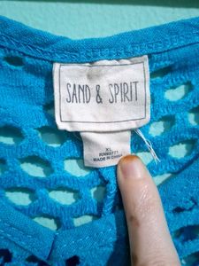 Aqua Blue Cover-Up Tank Top