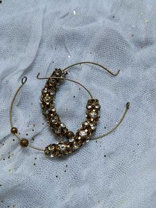 Sparkling Gold Hoop Earrings