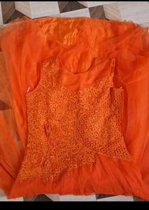 Orange Tulle Dress