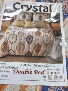 Double size bedsheet +two pillow covers.