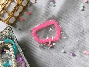 Pink Beaded Bracelet with Shell Charm