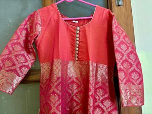 Fabulous Reddish Pink Kurta Set