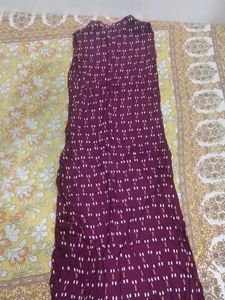 Stylish Maroon Printed Dress