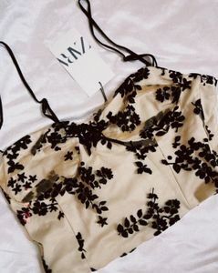 Zara Burn Out Combination Top