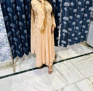 Peach Embroidered Kurta Set