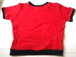 Red Colour Cute Crop Top 👕
