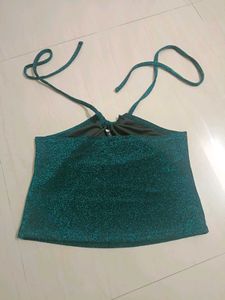 Teal Halter Top