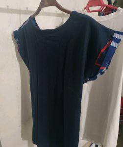 Red And White Strip In Dark Blue Top 🔴⚪🔵