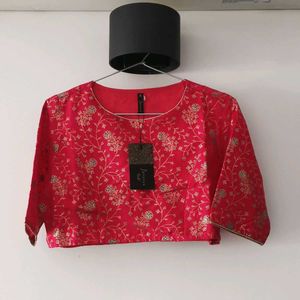 Red Brocade Lehenga Skirt