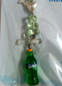 🐻🥤Sprite Phone Charm with Bow & Gummy Bear 🤍✨