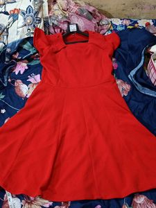 Red Wool Strechable New Dress 👗