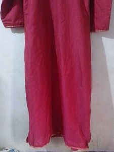 Pink Kurtha Set With Pant And Top