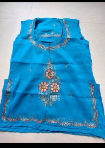 Fully Stitched Rajputi Poshak In Sky Blue Colour