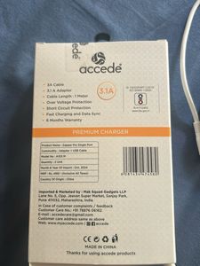 Accede- Adapter With Cable- Zapper Pro 3.1a