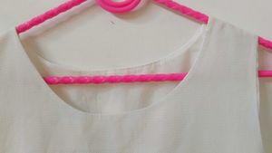 Cream Sleeveless Top