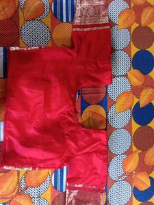 red and golden blouse