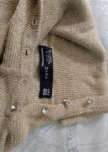 Girls Golden High NeckTop