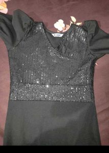 Bodycon Black Dress Party Wear Glam Look