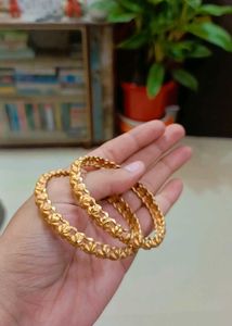 Gold Bangles (Set of 2)