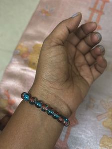 Beaded Blue Crystal Bracelet Handmade