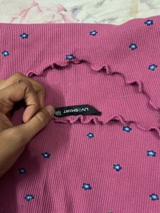 Cute Floral Ruffle Top