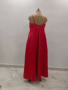 satin embellished gown