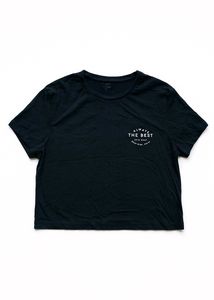 🎀Classic Black Crop Tshirt