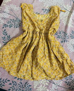 Yellow Short Kurti/ Top