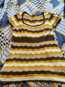 H&M Striped Knit Top