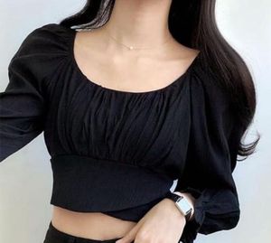 Stylish Black Back-Tie Crop Top