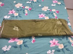 Olive Green Soft Chiifon Saree