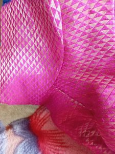 Pink Brocade Saree Blouse