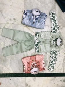 Tropical Print Shirt &amp; Vest Set