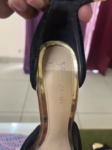 Black &amp; Gold Platform High Heels 36 Size