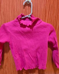 Babyhug Full Sleeves Solid Skivi Tee