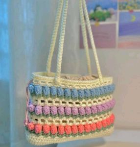 Crochet Tulip Tote Bag