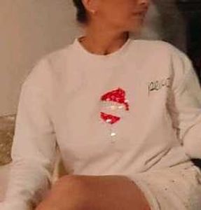 White Christmas Sweatshirt With DIY Sequin