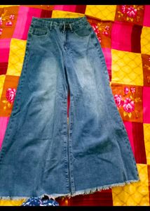 Savana Raw Hem Wide Leg Jeans