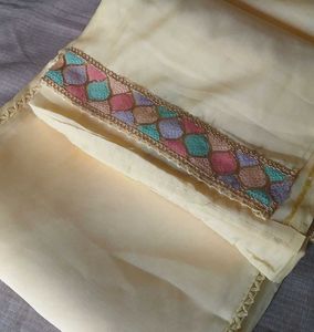 Cotton Silk- Light Yellow Unstitched NEW Suit 🌼