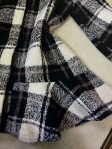 Korean Flared Plaid Oversized Coat