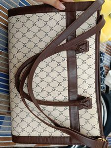 Vintage Tan &amp; Brown Tote Bag